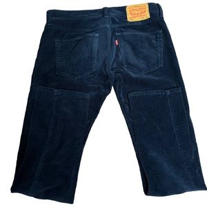 Levis 511 Jeans Mens 32x32 Blue Corduroy Slim Fit Modern Cotton Blend